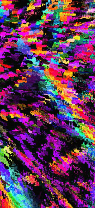 Fond d'écran iPhone Purple Glitch Art Abstract 4k