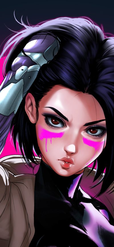 Fond d'écran iPhone Alita Battle Angel Illustrations 4k