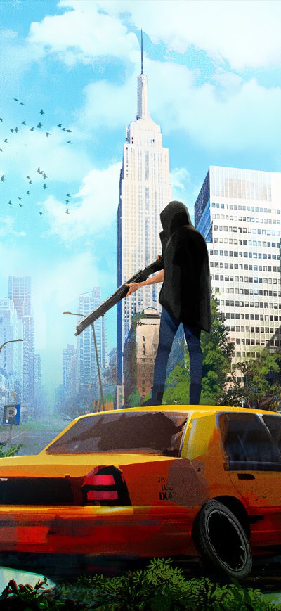 Fond d'écran iPhone Back In Apocalypse City 4k