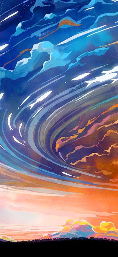 Fond d'écran iPhone Running In Storm 4k