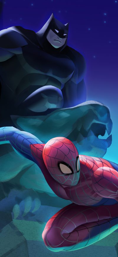Fond d'écran iPhone Batman Spiderman Catwoman 4k
