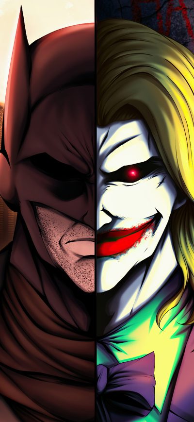 Fond d'écran iPhone Batman Vs Joker Game Of Cards 4k