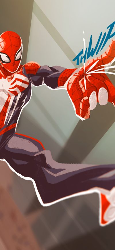 Fond d'écran iPhone PS4 Spider Man Cartoon