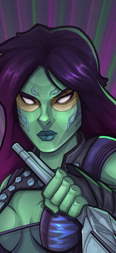 Fond d'écran iPhone Gamora Cartoon Digital Art 4k