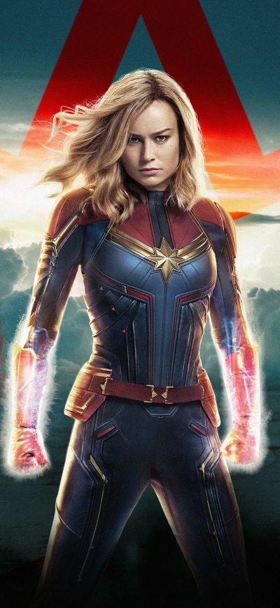 Fond d'écran iPhone Captain Marvel 10k