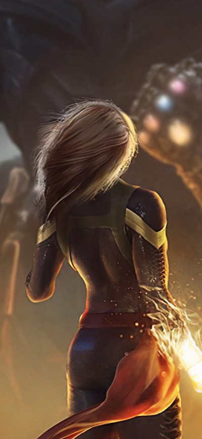 Fond d'écran iPhone Thanos Vs Captain Marvel