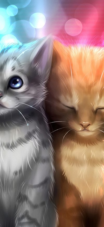 Fond d'écran iPhone Cute Cats Listening Music