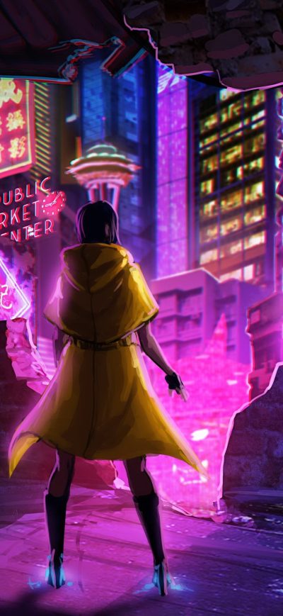 Fond d'écran iPhone Cyberpunk Secret Agent 4k