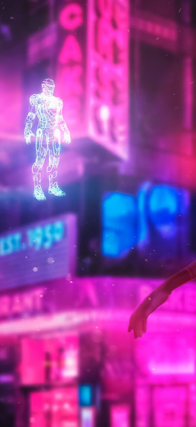 Fond d'écran iPhone Cyberpunk Evgeny 4k