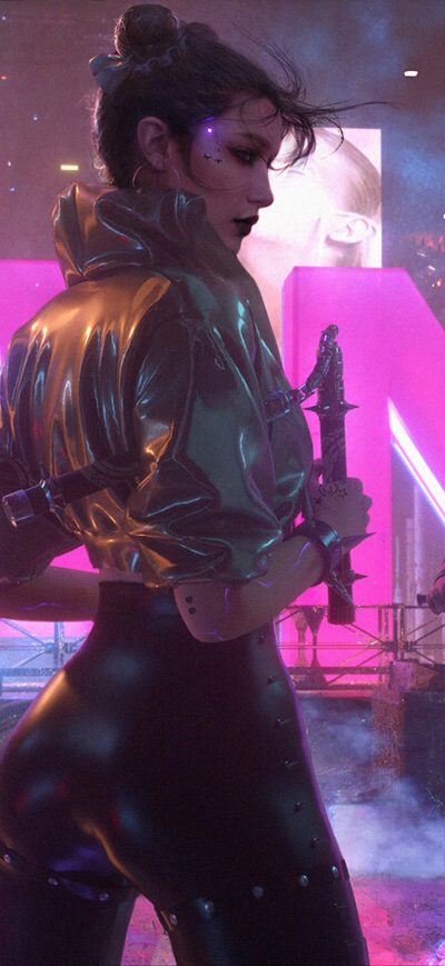 Fond d'écran iPhone Cyberpunk Chinese Kungfu 4k