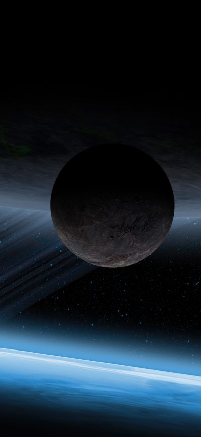 Fond d'écran iPhone Planet Rings Space 4k