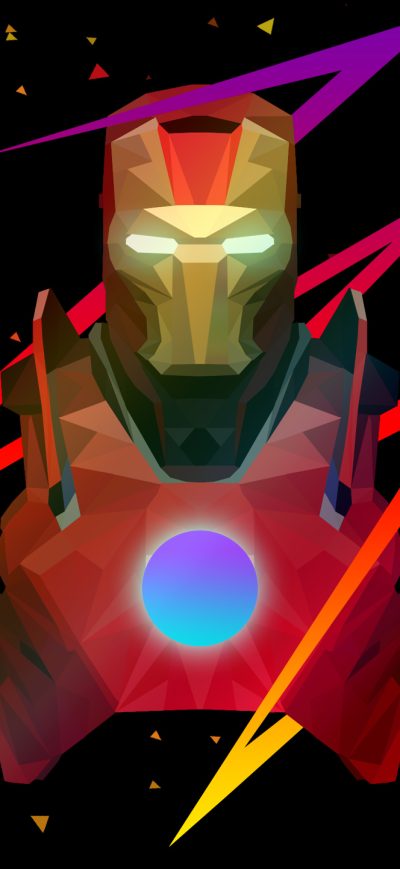 Fond d'écran iPhone Ironman Low Poly Art