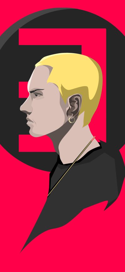 Fond d'écran iPhone Eminem Red Minimal 4k