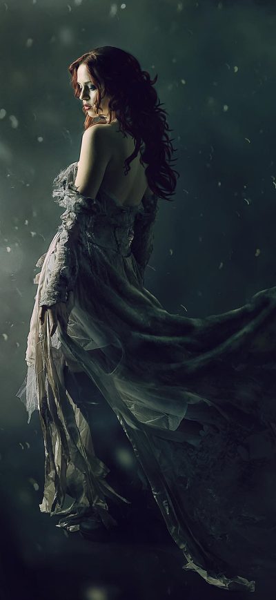 Fond d'écran iPhone Raven Girl Fantasy Artwork 5k