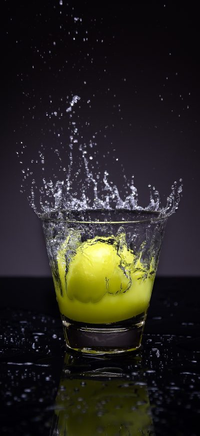 Fond d'écran iPhone lemon splash photography