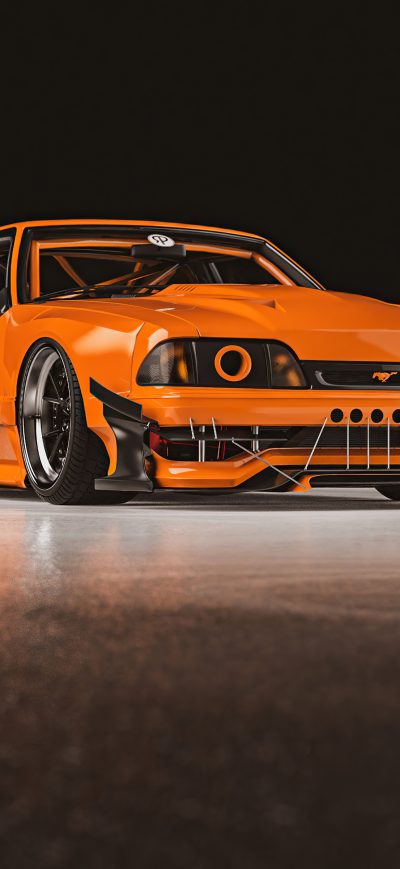 Fond d'écran iPhone Ford Mustang Foxbody Wide 4k