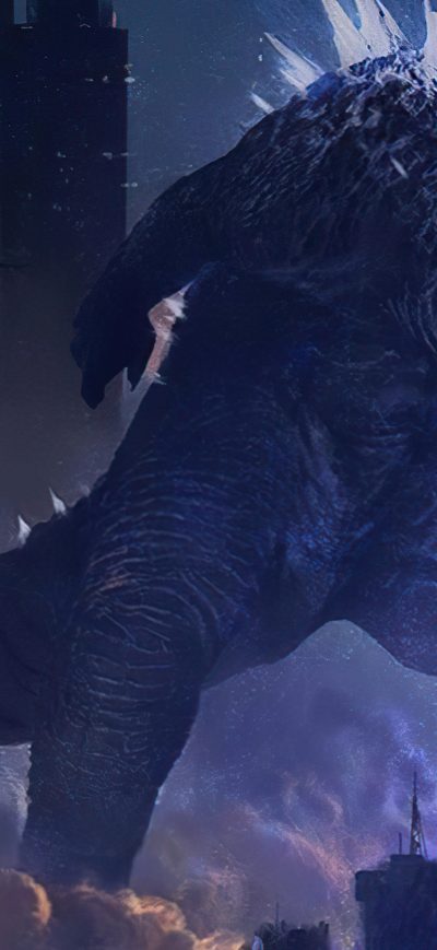 Fond d'écran iPhone Godzilla Vs Kong City Apocalypse 4k