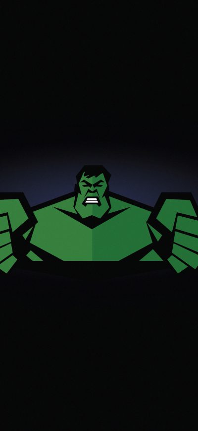 Fond d'écran iPhone Hulk Flat Design Minimal 5k