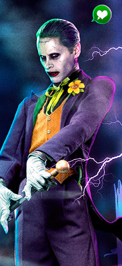 Fond d'écran iPhone Jared Leto Joker Cyberpunk Art 4k