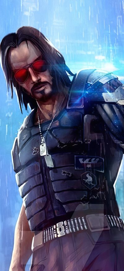 Fond d'écran iPhone Cyberpunk 2077 Keanu