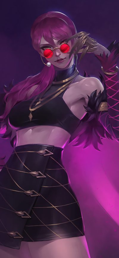 Fond d'écran Kda Evelynn Lol 4K sur iPhone