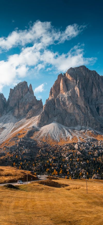 Fond d'écran iPhone Mountains Autumn Italy Roads 5k