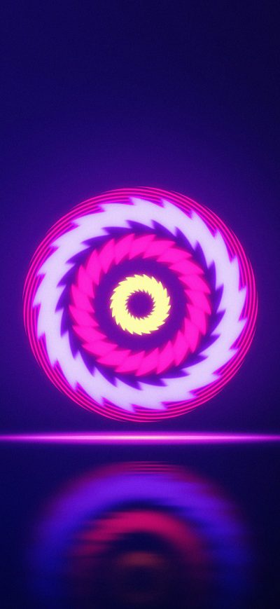 Fond d'écran iPhone Neon Sphere Abstract 4k