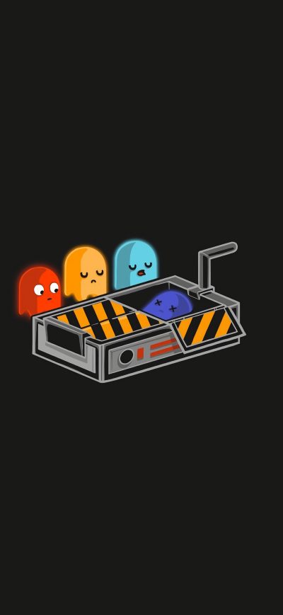 Fond d'écran iPhone Pacman Minimal 4k