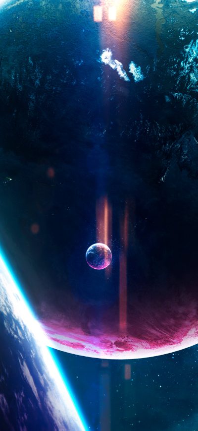 Fond d'écran iPhone 70s Disco Planets