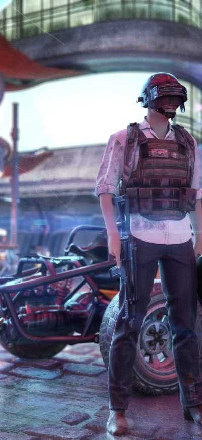 Fond d'écran iPhone Cyberpunk Pubg 4k