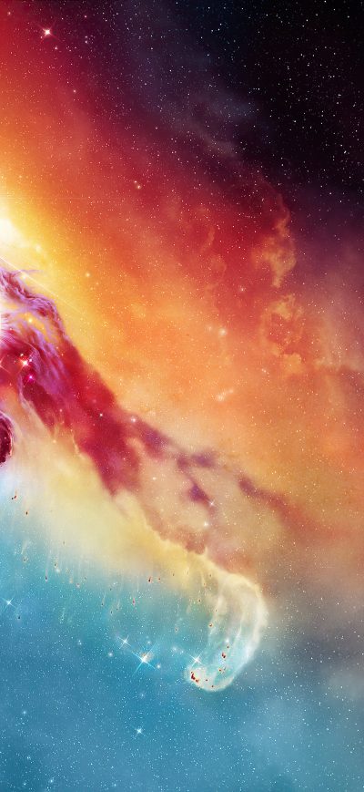 Fond d'écran iPhone Planet Colorful Universe Stars 4k