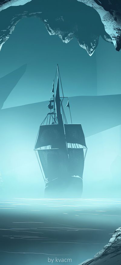 Fond d'écran iPhone Glacier Ship Art 4k