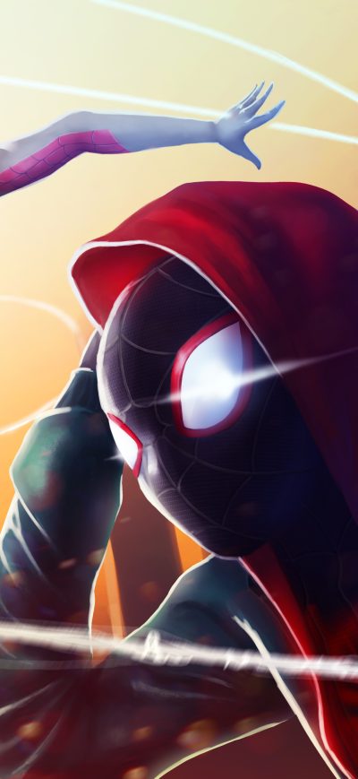 Fond d'écran iPhone Spider Verse Superheroes