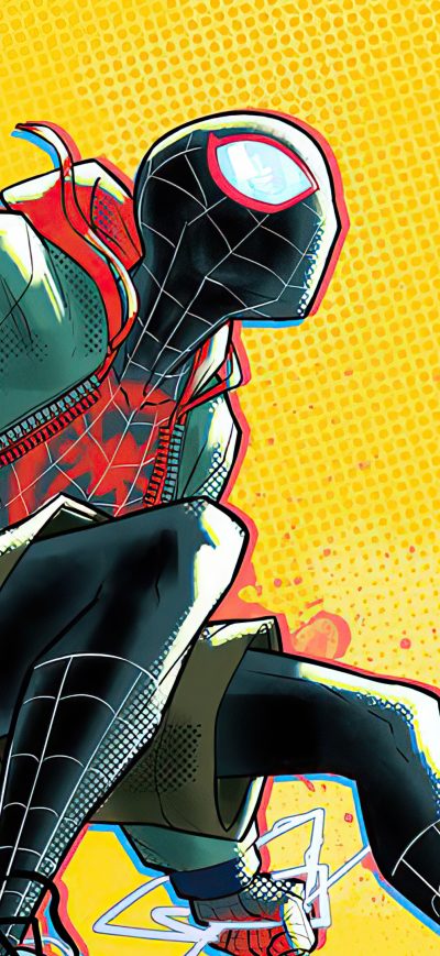 Fond d'écran iPhone Spider Man Miles Jumping