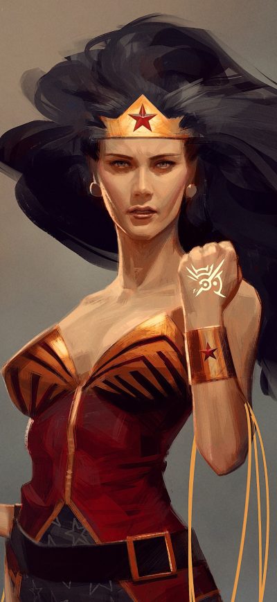 Fond d'écran iPhone Wonder Woman Hair Flowing