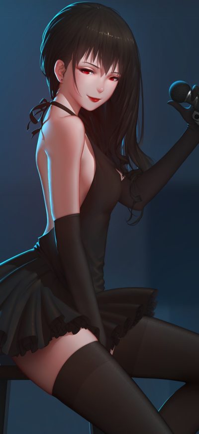 Fond d'écran iPhone Anime Girl In Black Dress