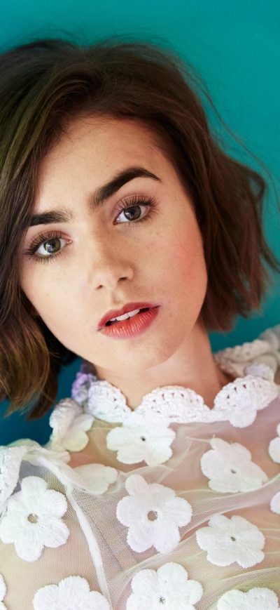 Fond d'écran iPhone Lily Collins 2018 5k