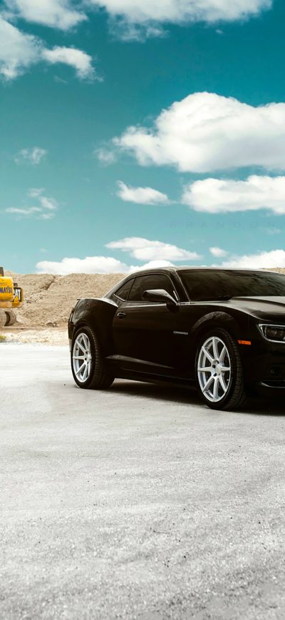 Fond d'écran Camaro Black sur iPhone