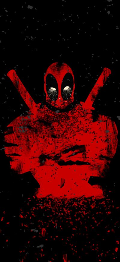 Fond d'écran iPhone Deadpool Shatter Abstract 4k