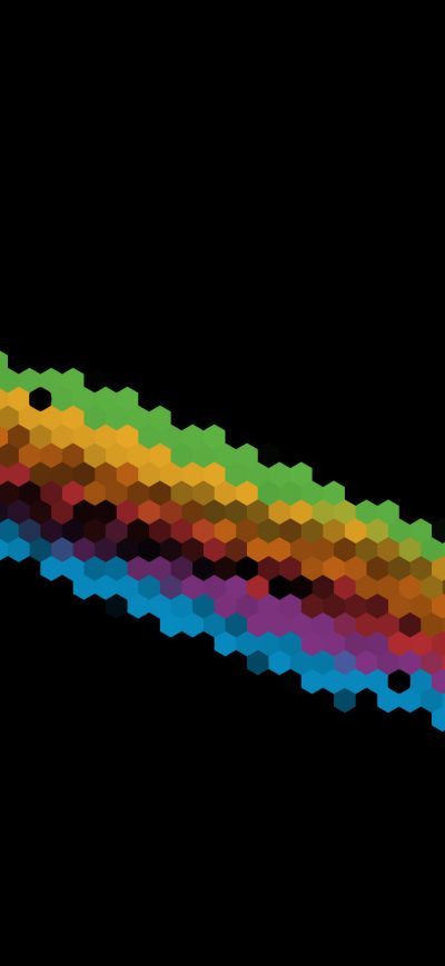 Fond d'écran iPhone Hexagona Apple Rainbow Ios11