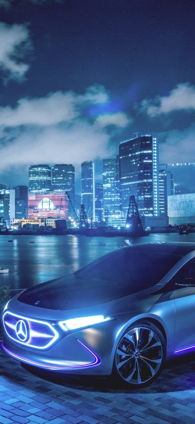 Fond d'écran Mercedes Benz Concept EQA sur iPhone