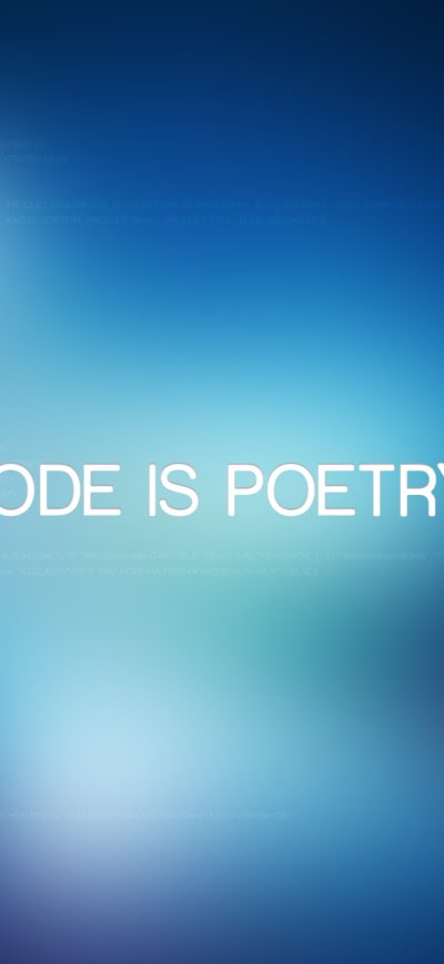 Fond d'écran iPhone Code is Poetry