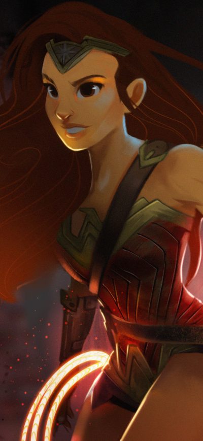 Fond d'écran iPhone Wonder Woman Cartoon Arts