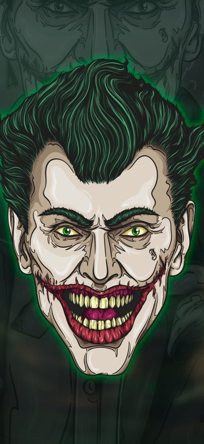 Fond d'écran Joker Face Art sur iPhone