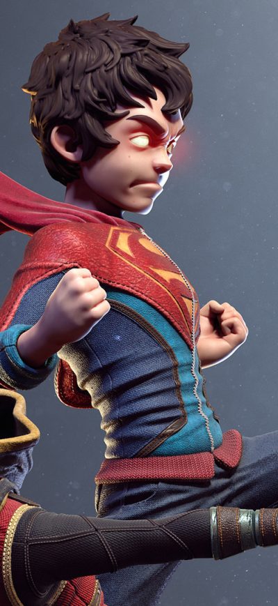 Fond d'écran iPhone Kid Superman And Robin Digital Art