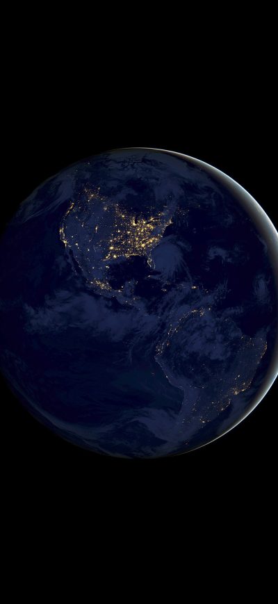 Fond d'écran iPhone IOS 11 Earth Night 4k