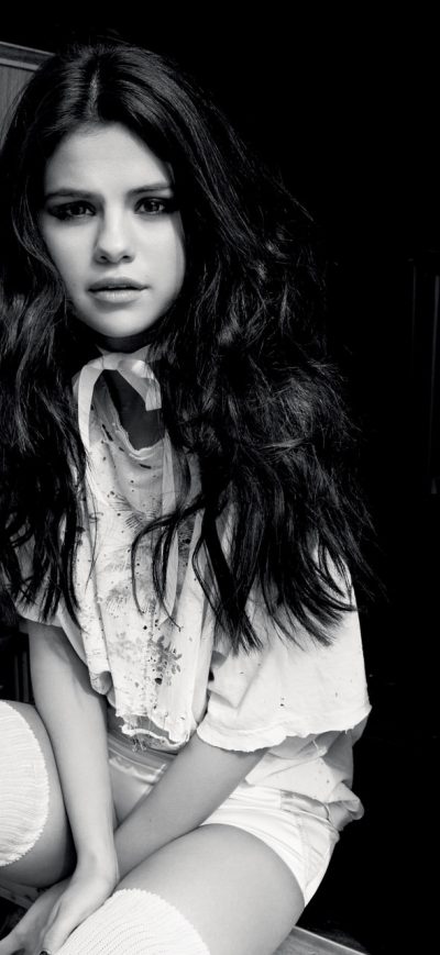 Fond d'écran iPhone Selena Gomez Monochrome