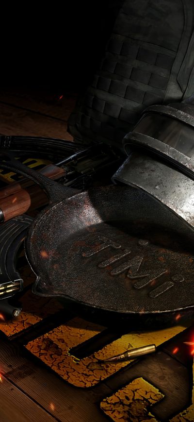Fond d'écran iPhone Pubg Weapons Helmet 4k