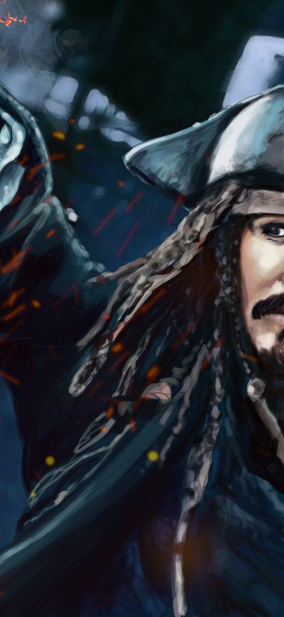 Fond d'écran iPhone Jack Sparrow 5k Artwork