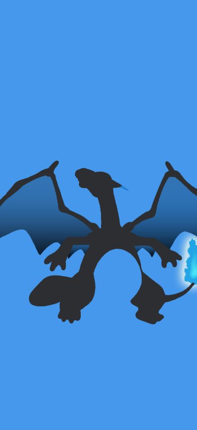 Fond d'écran Charizard Minimalism sur iPhone